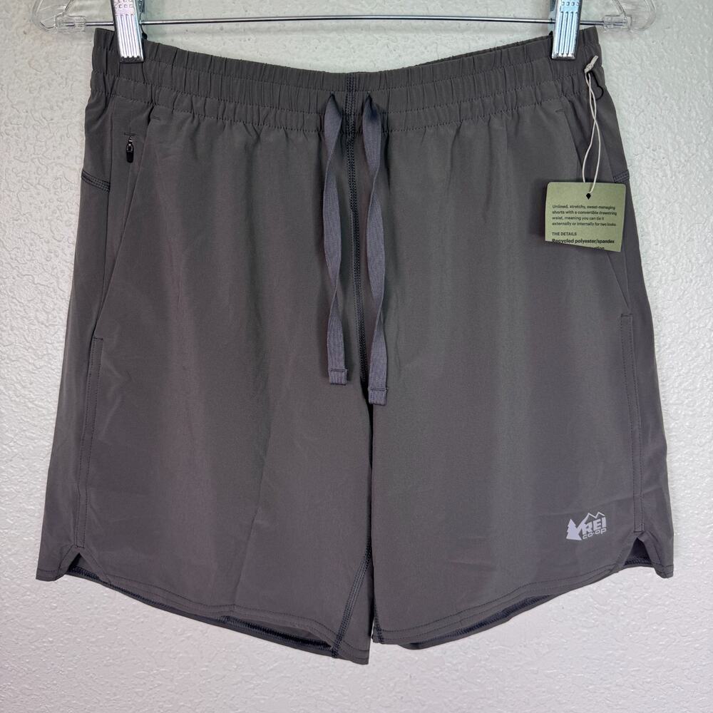 REI Active Pursuits Shorts Mens Small Athletic Gym Unlined UPF 50 NEW Grey 7"